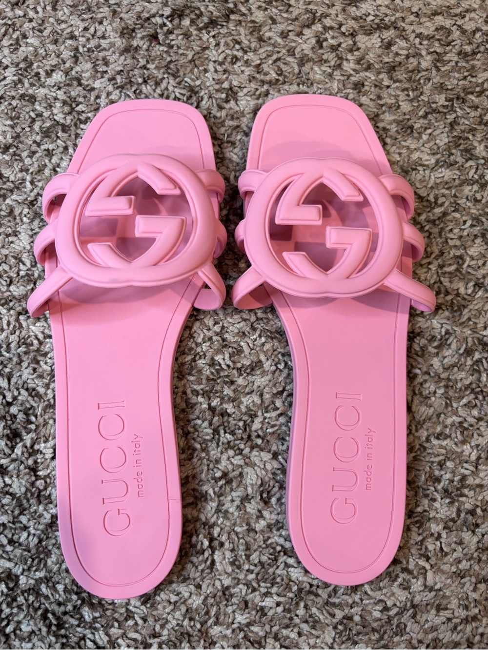 Gucci Pink Slides